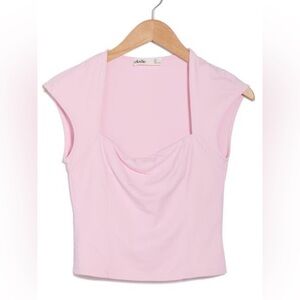 Elodie Light Pink Cap Sleeve Blouse